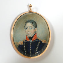 Load image into Gallery viewer, Antique Miniature Portrait Military Officer Uniform 14K Gold Frame