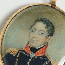 Load image into Gallery viewer, Antique Miniature Portrait Military Officer Uniform 14K Gold Frame