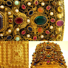 Load image into Gallery viewer, Antique Austrian Jeweled Encrusted Gilt Ormolu Jewelry Box