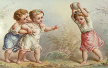 Load image into Gallery viewer, Antique French Gilt Bronze & Enamel Jewelry Casket / Box, Children at Play