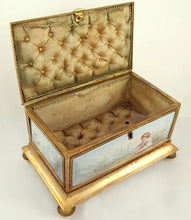 Load image into Gallery viewer, Antique French Gilt Bronze & Enamel Jewelry Casket / Box, Children at Play