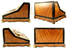 Load image into Gallery viewer, Antique French TAHAN Lap Desk Gilt Bronze & Hand Painted Porcelain Plaque