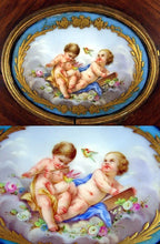 Load image into Gallery viewer, Antique French TAHAN Lap Desk Gilt Bronze & Hand Painted Porcelain Plaque