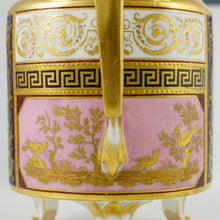 Load image into Gallery viewer, Antique Vienna Austria Porcelain Hand Painted Teapot & Creamer Set, Raised Gold Enamel Nude Portrait of Goddess Diana