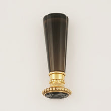 Load image into Gallery viewer, Antique French 18K Gold Wax Seal Desk Stamp Carved Smoky Topaz Handle