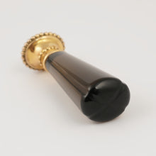 Load image into Gallery viewer, Antique French 18K Gold Wax Seal Desk Stamp Carved Smoky Topaz Handle