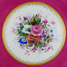 Load image into Gallery viewer, Antique French Limoges Porcelain Hand Painted 13pc Pink & Gold Dessert Service, Floral Artist Signed Serving Tray & Plates Set