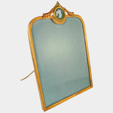 Load image into Gallery viewer, Large Antique Gilt Bronze & Jasperware Medallion Empire Style Picture Photo Frame