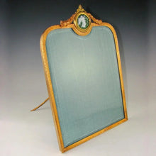 Load image into Gallery viewer, Large Antique Gilt Bronze & Jasperware Medallion Empire Style Picture Photo Frame