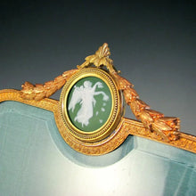 Load image into Gallery viewer, Large Antique Gilt Bronze & Jasperware Medallion Empire Style Picture Photo Frame