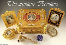 Load image into Gallery viewer, Massive Antique French Miniature Portrait & Guilloche Enamel Gilt Bronze Jewelry Casket