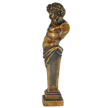 Load image into Gallery viewer, Charles Perron Antique French Bronze Wax Seal Desk Stamp Bust Figural Sculpture