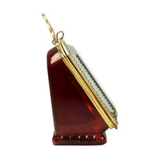 Load image into Gallery viewer, Antique Victorian Beveled Glass Box Pocket Watch Display Vitrine Stand