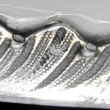 Load image into Gallery viewer, Antique French Sterling Silver & Continental Porcelain Bowl Hand Painted Flowers Gilt Scalloped Rim