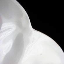 Load image into Gallery viewer, Antique French Sterling Silver & Continental Porcelain Bowl Hand Painted Flowers Gilt Scalloped Rim