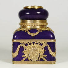 Load image into Gallery viewer, Antique French Porcelain Inkwell Bronze Ormolu Empire Style Mounts