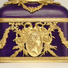 Load image into Gallery viewer, Antique French Porcelain Inkwell Bronze Ormolu Empire Style Mounts