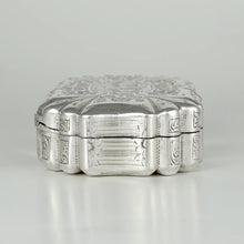 Load image into Gallery viewer, Antique French Silver Compact Mirror Powder Box, Case