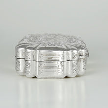 Load image into Gallery viewer, Antique French Silver Compact Mirror Powder Box, Case