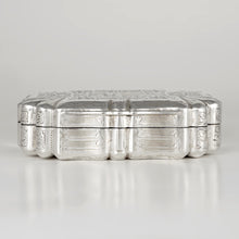 Load image into Gallery viewer, Antique French Silver Compact Mirror Powder Box, Case