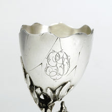 Load image into Gallery viewer, Antique French Sterling Silver Egg Cup Animalier Figural Chickens