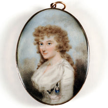 Load image into Gallery viewer, Georgian Miniature Portrait Painting of a Lady Wearing a Miniature
