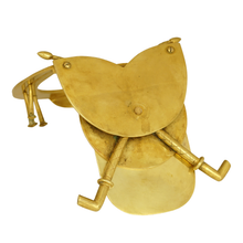 Load image into Gallery viewer, Antique English Brass Inkwell Desk Stand Jockey Cap Equestrian Horse Racing
