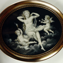 Load image into Gallery viewer, Antique French Grisaille Miniature Portrait, Nude Goddess & Cherubs