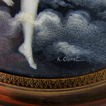 Load image into Gallery viewer, Antique French Grisaille Miniature Portrait, Nude Goddess & Cherubs