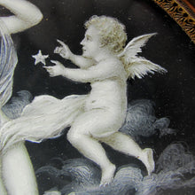 Load image into Gallery viewer, Antique French Grisaille Miniature Portrait, Nude Goddess & Cherubs