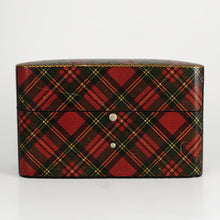 Load image into Gallery viewer, Antique Scottish Tartanware Box Perfume Caddy Eglomise Scent Bottles Grand Tour Souvenir Clan Stuart Tartan