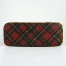 Load image into Gallery viewer, Antique Scottish Tartanware Box Perfume Caddy Eglomise Scent Bottles Grand Tour Souvenir Clan Stuart Tartan