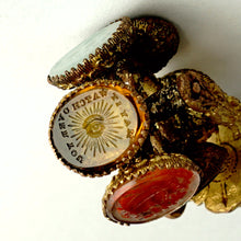 Load image into Gallery viewer, Antique French Palais Royal Wax Seal Wheel Multiple Intaglio Letter Desk Stamp