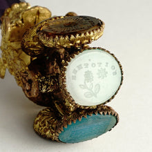 Load image into Gallery viewer, Antique French Palais Royal Wax Seal Wheel Multiple Intaglio Letter Desk Stamp