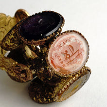 Load image into Gallery viewer, Antique French Palais Royal Wax Seal Wheel Multiple Intaglio Letter Desk Stamp