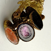 Load image into Gallery viewer, Antique French Palais Royal Wax Seal Wheel Multiple Intaglio Letter Desk Stamp