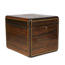 Load image into Gallery viewer, Antique French Wood Inlay Jewelry Box Pocket Watch Holder Display Stand