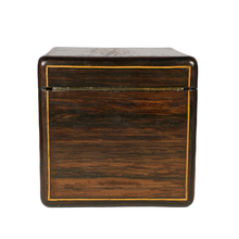 Load image into Gallery viewer, Antique French Wood Inlay Jewelry Box Pocket Watch Holder Display Stand