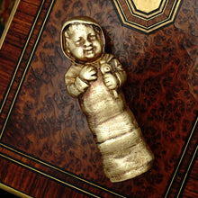 Load image into Gallery viewer, Antique Victorian Figural Wax Seal Desk Stamp, Baby in Swaddling
