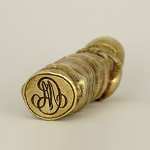 Load image into Gallery viewer, Antique Victorian Figural Wax Seal Desk Stamp, Baby in Swaddling