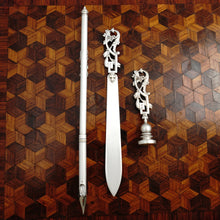 Load image into Gallery viewer, Antique French Writing Set, Dip Pen, Wax Seal, Letter Opener