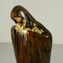 Load image into Gallery viewer, French Art Deco Bronze Sculpture Lucienne Heuvelmans Madonna & Baby Jesus
