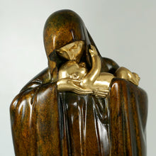 Load image into Gallery viewer, French Art Deco Bronze Sculpture Lucienne Heuvelmans Madonna & Baby Jesus