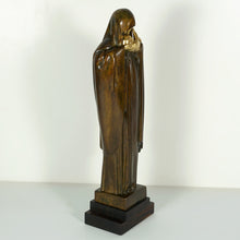 Load image into Gallery viewer, French Art Deco Bronze Sculpture Lucienne Heuvelmans Madonna & Baby Jesus
