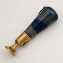 Load image into Gallery viewer, Antique French Art Nouveau Blue Agate Wax Seal, Desk Stamp