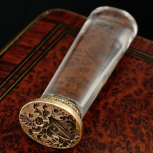 Load image into Gallery viewer, Antique Wax Seal Desk Stamp Armorial Heraldic Coat of Arms Bronze Glass Handle