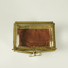 Load image into Gallery viewer, Antique French Beveled Glass Ormolu Jewelry Box Vitrine Display Case