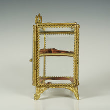 Load image into Gallery viewer, Antique French Beveled Glass Ormolu Jewelry Box Vitrine Display Case