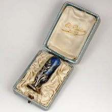 Load image into Gallery viewer, Art Nouveau French Wax Seal Desk Stamp, Blue Jasper Handle