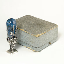 Load image into Gallery viewer, Art Nouveau French Wax Seal Desk Stamp, Blue Jasper Handle